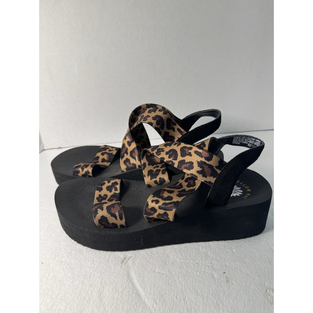 Yellow Mat By Yellowbox Bunkie‎ Leopard Cheetah Sandals Size 6.5